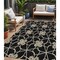 Homeroots 5' X 8' Black And Ivory Geometric Washable Indoor Outdoor Area Rug 613405 - alternate 1