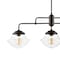 Jonathan Y Avery 37.5" 3-Light Industrial Farmhouse Rustic Iron/Glass Linear LED Pendant, Oil Rubbed Bronze/Clea JYL7588A - alternate 2