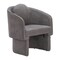 Homeroots 28" Gray Upholstered Club Chair And Toss Pillow 564976 - alternate 3