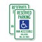Signmission Reserved Parking Van Accessible Violators Will Be Fined, 18'' X 24'', Heavy Gauge Aluminum, 2PK A-1824-2PACK-23000 - alternate 1