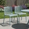 Homeroots Set of Two Baby Blue Heavy Duty Plastic Outdoor Stacking Dining Chairs, 2PK 565267 - alternate 2