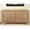 Homeroots 60" Sandy Brown Solid Wood Six Drawer Double Dresser 524131 - alternate 1