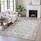 Homeroots 3' X 5' Taupe And Ivory Patchwork Washable Indoor Outdoor Area Rug 631437 - alternate 3
