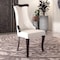 Leisuremod Novara Collection Modern Wooden Dining Chair in Off White Velvet, 2PK NC20CRF2 - alternate 3
