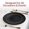 Smarty Had A Party Black with Gold Rim Organic Round Plastic Dinnerware Set (120 Dinner Plates+120 Salad Plates), 240PK 930BGVP-CASE - alternate 3