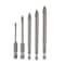 Drill America 5 Piece Carbide Tipped 4 Flute Glass And Tile Drill Bit Set W/ Hex Shank DWD4FGDHEX-SET - alternate 1