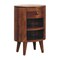 Homeroots 22" Chestnut Solid Wood Oval One Drawer Nightstand 651594 - alternate 3