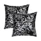 Homeroots Set of Two 18" Black and Silver Abstract Cowhide Throw Pillows with Glitter, 2PK 544641 - alternate 2