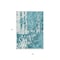 Homeroots 3' X 5' Teal Blue And Ivory Abstract Washable Indoor Outdoor Area Rug 613374 - alternate 2