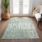 Homeroots 5' X 8' Sage And Ivory Abstract Washable Indoor Outdoor Area Rug 612696 - alternate 2