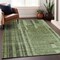 Homeroots 10' X 14' Green And Gray Striped Washable Indoor Outdoor Area Rug 602778 - alternate 3