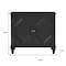 Homeroots 34in Black Wood Carved Geometric Accent Cabinet With Two Doors 691652 - alternate 2