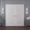 Sartodoors Interior Double Doors 72x80 inches White Solid Core Modern Interior ROYAL9888DD-EMAL-72 - alternate 1