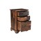 Homeroots 30" Dark Brown Solid Wood Three Drawer Live Edge Filing Cabinet 522096 - alternate 4