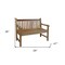 Homeroots 26in Natural Teak Solid Wood Garden Bench 376760 - alternate 4