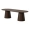 Homeroots 86" Walnut Solid Wood Double Pedestal Base Oval Dining Table 720699 - alternate 2