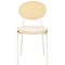 Leisuremod Euston Dining Chair with Velvet Seat and White Steel Frame in Beige ECW17BG - alternate 3
