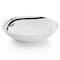 Elama Sarah 16 Piece Porcelain Double Bowl Black Ribbon Dinnerware Set in White and Black 750123738M - alternate 2