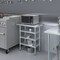 Amgood 18in D x 30in L Stainless Steel Table, Three Undershelves AMG WT-1830-3SH-Z - alternate 2