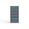 Strong Hold 6 drawer cabinet - (1x 5ft, 1x 7ft, 4x 9ft) - Blue accents - Keyed Different S3060-PPDAS-0601FS - alternate 1