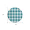Homeroots 8' Teal Blue And Gray Round Plaid Washable Indoor Outdoor Area Rug 595441 - alternate 2