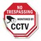 Signmission No Trespassing Monitored By CCTV, 4 inch X 4 inch, Vinyl Decal, 2PK OC-D-2PACK-4-33 - alternate 1