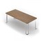 Homeroots 95" Walnut And Chrome Rectangular Manufactured Wood And Stainless Steel Dining Table 487374 - alternate 3