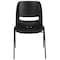 Flash Furniture Black Stack Chair-Black Frame, PK5 5-RUT-12-PDR-BLACK-GG - alternate 3