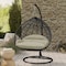 Leisuremod Teardrop Hanging Swing Chair with Stainless Steel Stand, 440 lb Capacity, Weatherproof RSCBL-57TP - alternate 2