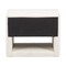 Homeroots 16" Ivory Wood Woven Texture One Drawer Nightstand 668551 - alternate 3