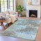 Homeroots 9' X 12' Taupe And Sky Blue Abstract Washable Indoor Outdoor Area Rug 630667 - alternate 1