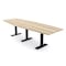 Skutchi Designs 12 Person Conference Table With Power Unit | 12' Hexagon Table | Harmony Series HAR-HEX.IR-48X144-T.BK-K525-NA - alternate 1