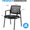 Simple Deluxe Stacking Arm Chairs Mesh Back and Ergonomic Support, Padded Fabric Seat, 2PK 3A88FNCHAR24X33BLKX2 - alternate 2