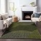 Homeroots 8' X 10' Olive Green And Black Geometric Washable Indoor Outdoor Area Rug 597646 - alternate 2