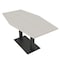 Skutchi Designs Hexagon Conference Table With Power Unit, 36 in W, 72 in L, Ivory HAR-HEX.IR-36X72-DOU.BK-K458-NA - alternate 1