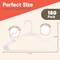 Campior Premium White Clothes Hangers, Slim, Durable, with Shoulder Grooves for Coats and Laundry, 180PK CMPPLH180WH - alternate 4