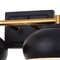 Vaxcel Belmont 2 Light Black and Brass Mid Century Modern Dome Bathroom Vanity Fixture W0383 - alternate 3