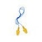 3M UltraFit Reusable Corded Earplugs, Flanged Shape, 25 dB NRR, Push-In, Med, Yellow/Blue, 1 Pair 340-4004 - alternate 2