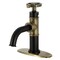Kingston Brass One-Handle 1-Hole Bathroom Faucet with Deck Plate and Push Pop-Up Drain KSD2823CG - alternate 1