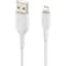 Belkin BoostCharge Lightning to USB-A Cable (2 meter / 6.6 foot, White) CAA001BT2MWH - alternate 1