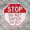 Signmission Stop Do Not Enter One Way, 10 Inch X 10 Inch, Aluminum Metal Signs OC-A-10-277 - alternate 3