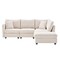Homeroots 79" Beige Fabric Modular Sleeper Sofa With Ottoman 568299 - alternate 2