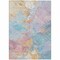 Homeroots 8' X 10' Teal Blue Gold And Pink Abstract Washable Indoor Outdoor Area Rug 618559 - alternate 2