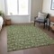 Homeroots 9' X 12' Olive Green Artichoke Green And Ivory Floral Washable Indoor Outdoor Area Rug 581916 - alternate 4