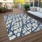 Homeroots 10' X 14' Navy Blue And Ivory Abstract Washable Indoor Outdoor Area Rug 614376 - alternate 2