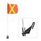 Safetywhips Warning Whip Light Duty Whip with Flag, White Whip, Orange Flag, Yellow Reflective X, 36 Length LWW03-SXY - alternate 1
