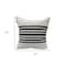 Homeroots Set of Two Black and White Striped Cotton Throw Pillows, 2PK 554561 - alternate 2