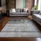 Homeroots 8' X 10' Gray Ombre Washable Non Skid Indoor Outdoor Area Rug 563643 - alternate 3