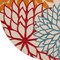 Homeroots 5' Orange Red Green And Blue Round Floral Indoor Outdoor Area Rug 546657 - alternate 4