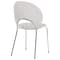 Leisuremod Opulent Plastic Dining Chair in Chrome Metal Legs, Clear OC20CL - alternate 3